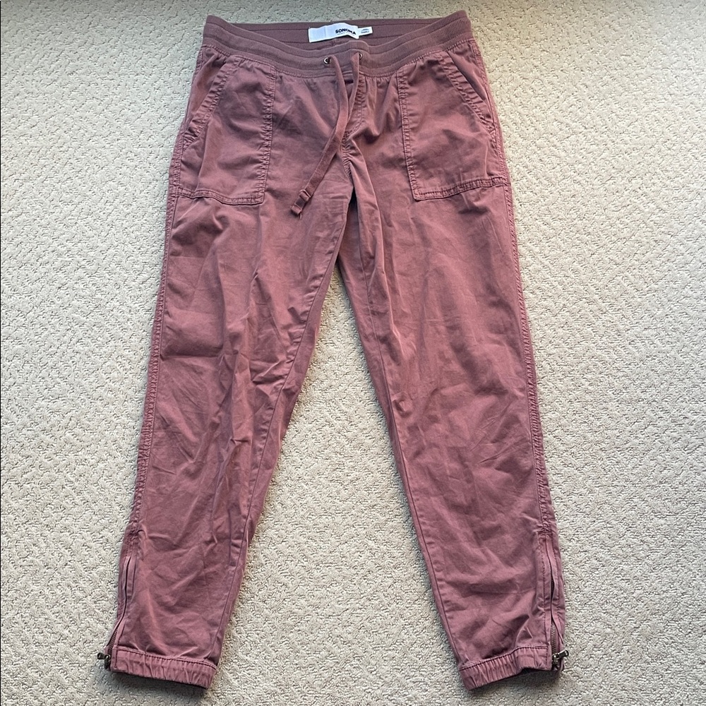 Sonoma Dusty Rose Drawstring Joggers